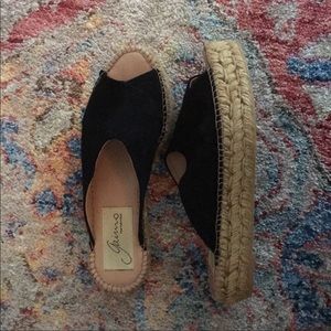 Anthropology Gaimo Espadrille Suede Slides